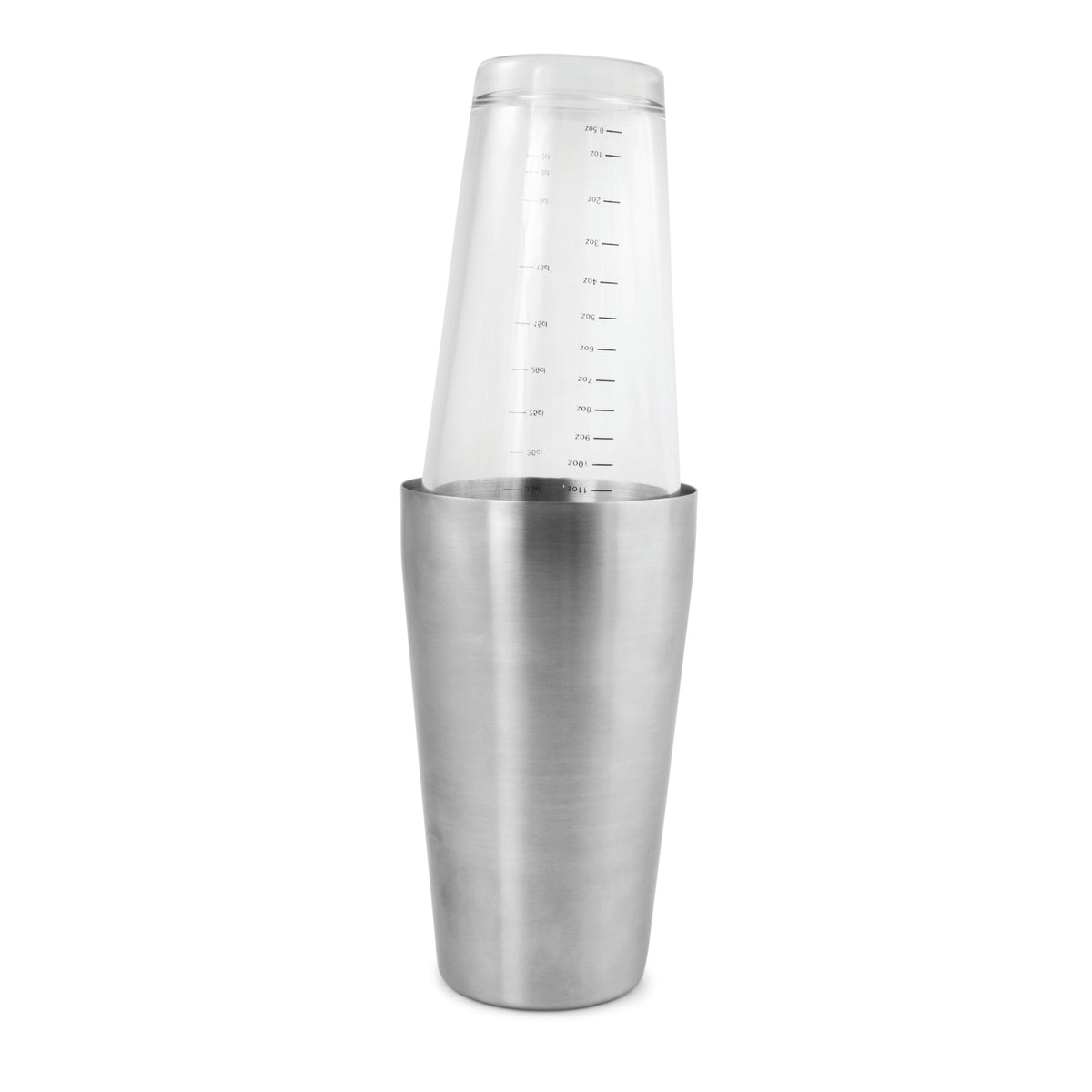 Boston Shaker, Stainless Steel Cocktail Tin & Mixing Glass with Rubber Seal, 28 Oz and 16 Oz, Set of 2 J80329