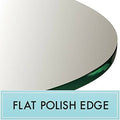 38x22 Round Glass Top Flat Polish Edge A72364