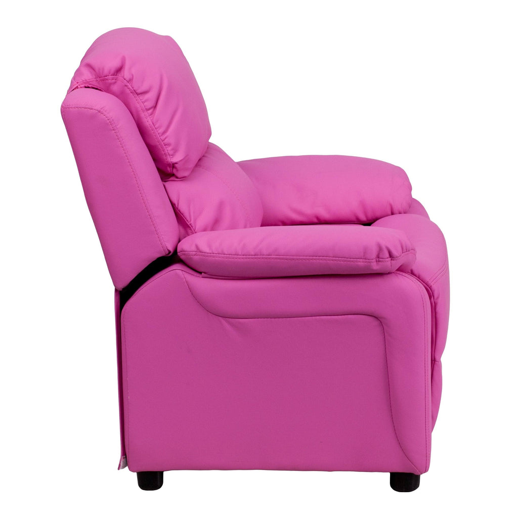 Pink Vinyl Upholstered Recliner P5426