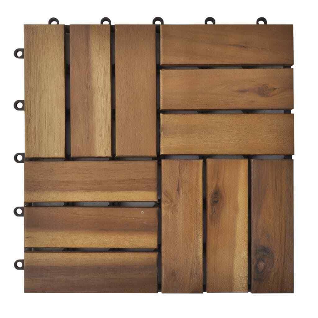 Acacia Decking Tiles Set of 30 K146668