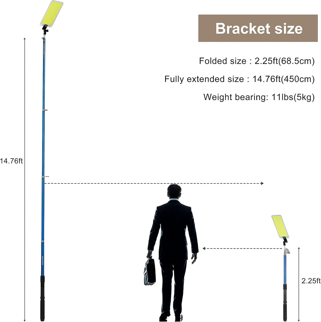 Telescopic Pole Camping Light with Ground Stand Insert F3599