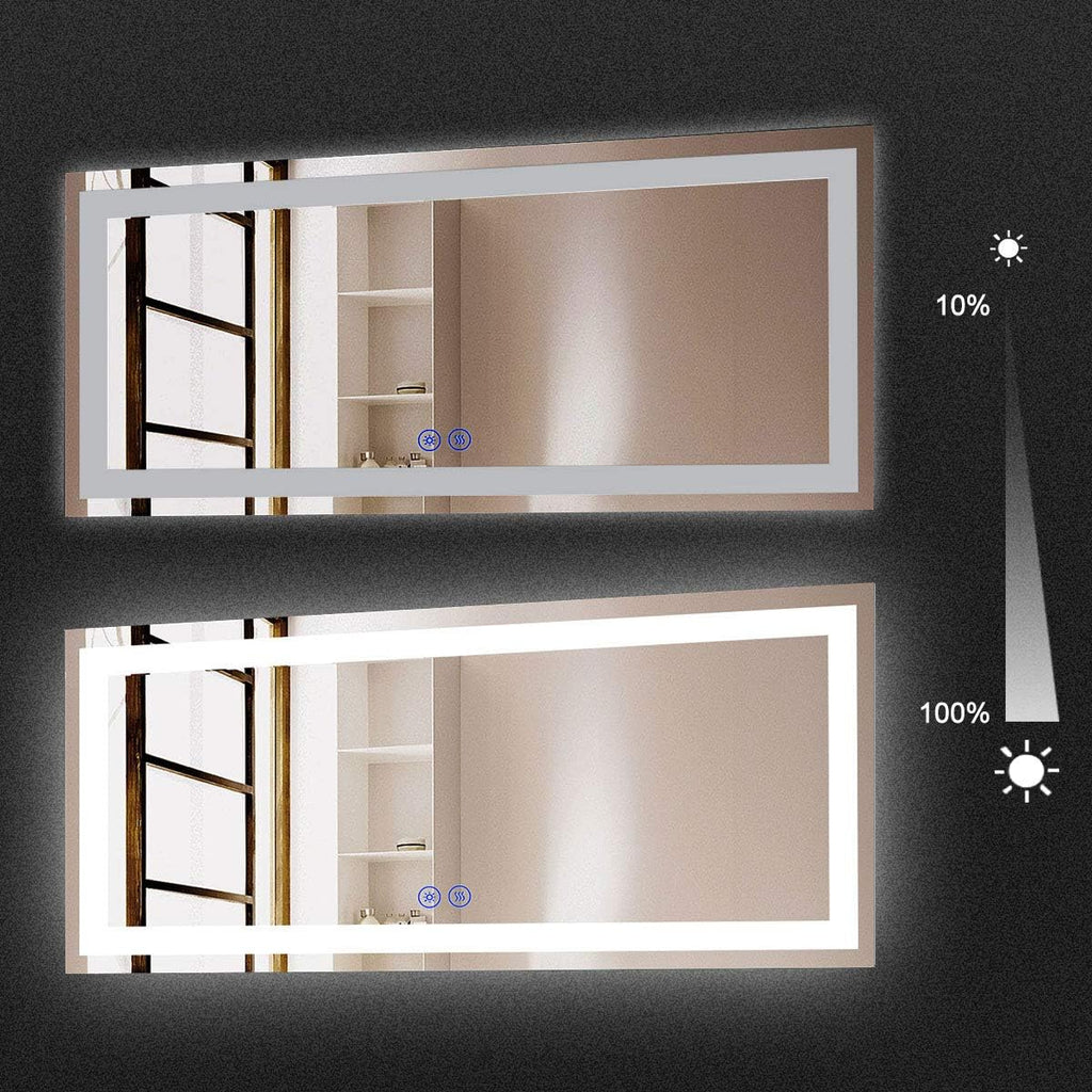Dimmable LED Bathroom Mirror with Anti-Fog and Bluetooth Function B50274