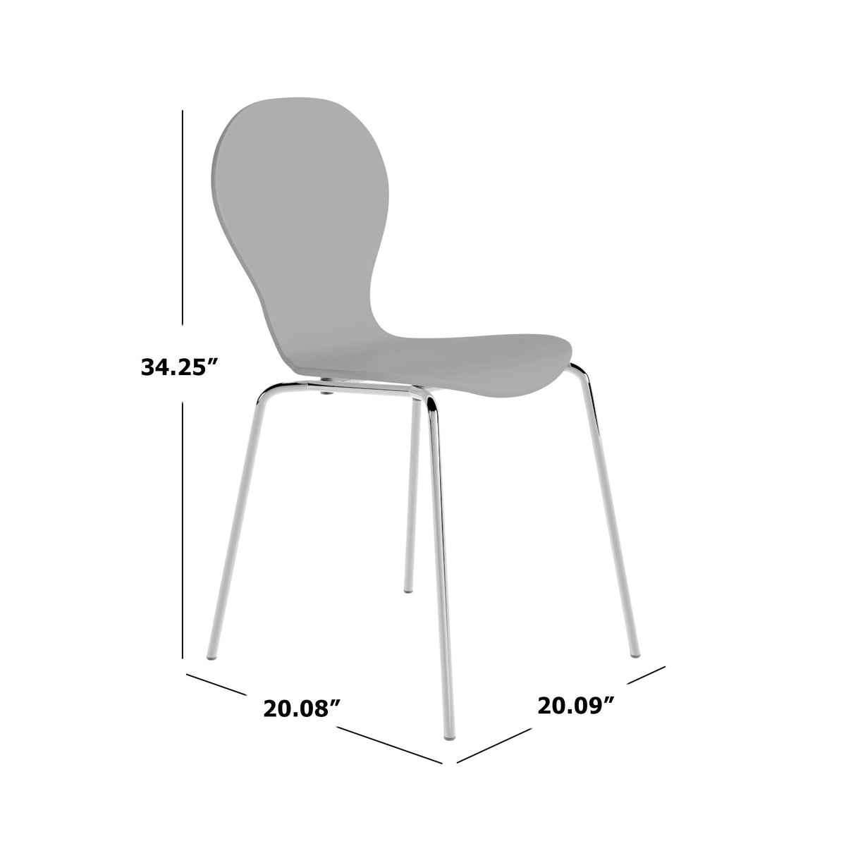 Walnut Armless Dining Chair Set of 4 U450