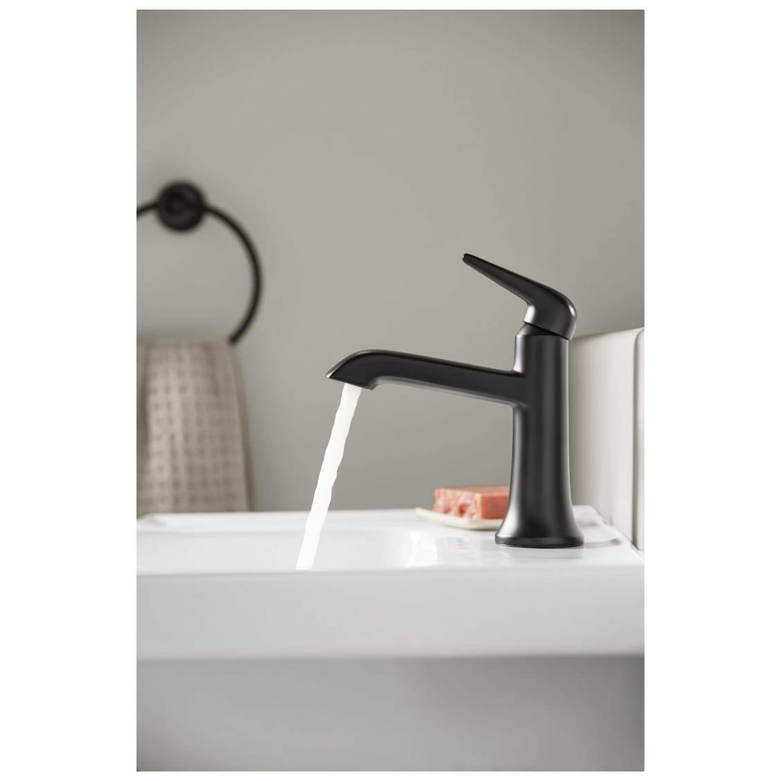 24 In. Pedestal Bathroom Sink Basin with Single Faucet Hole, Thunder Grey G386506