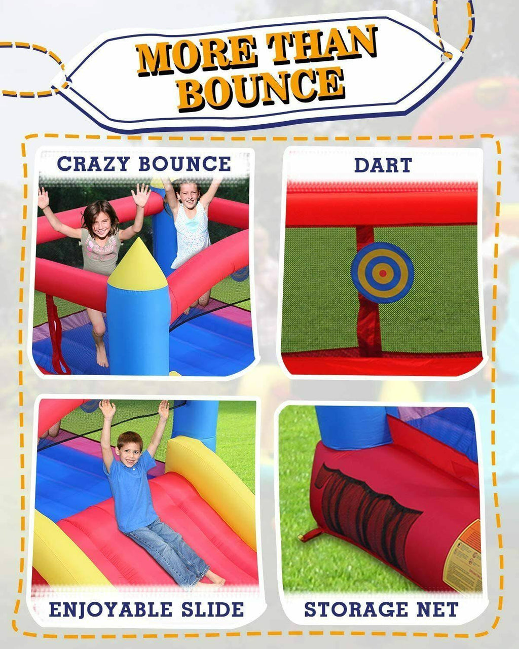 Inflatable Bounce House with Slide Y4749