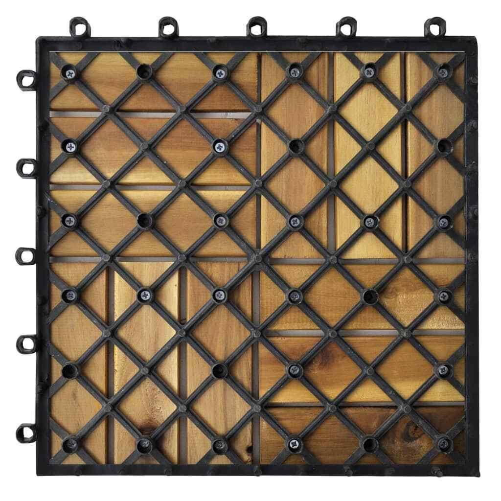 Acacia Decking Tiles Set of 30 K146668