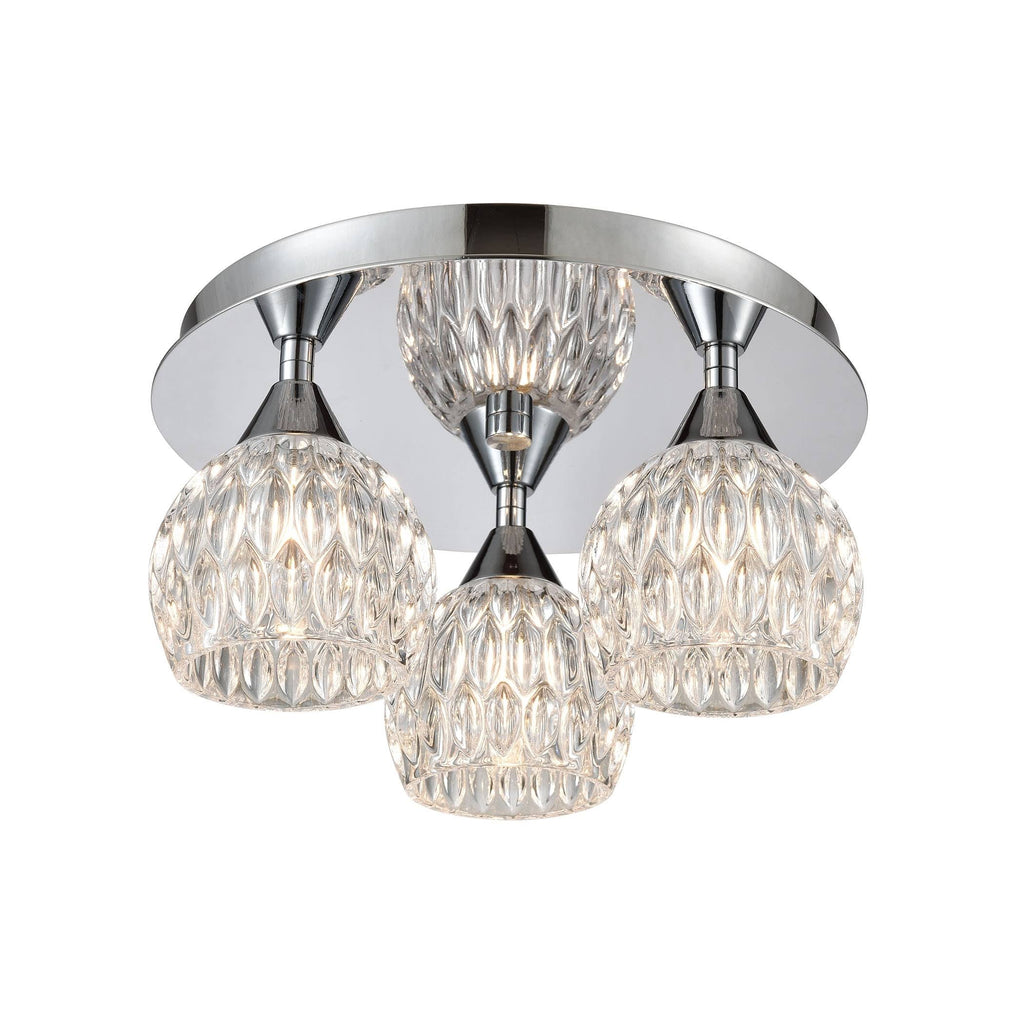 Polished Chrome 3-Light Semi Flush Mount K370361