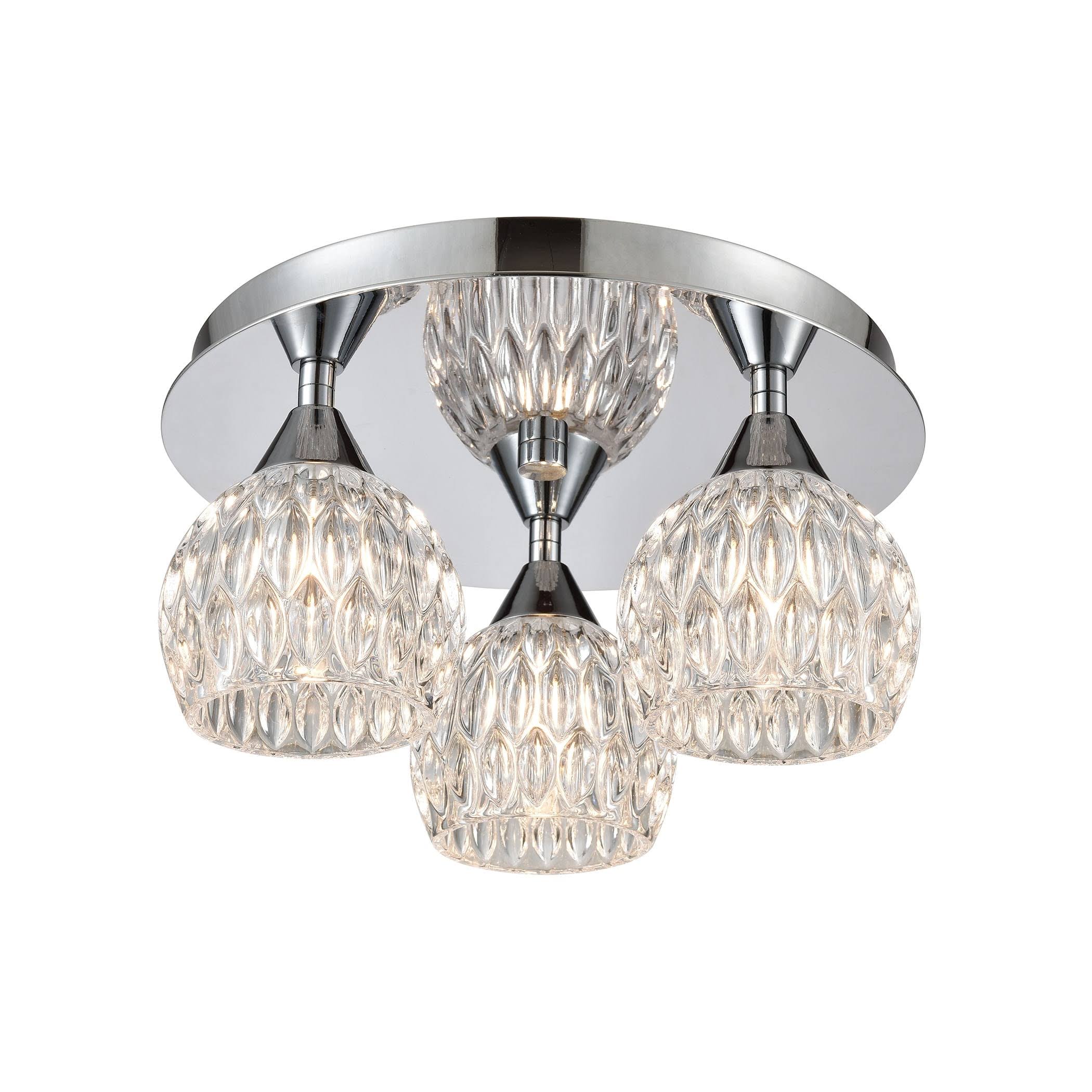 Polished Chrome 3-Light Semi Flush Mount K370361