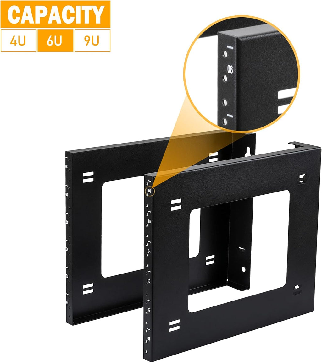 6U Open Frame Rack Wall Mount Desktop Mount Pack of 2 N304