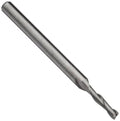 Carbide Square Nose End Mill, Metric, Uncoated (Bright) Finish, 30 Deg Helix, 2 Flutes, 100mm Overall Length S574551