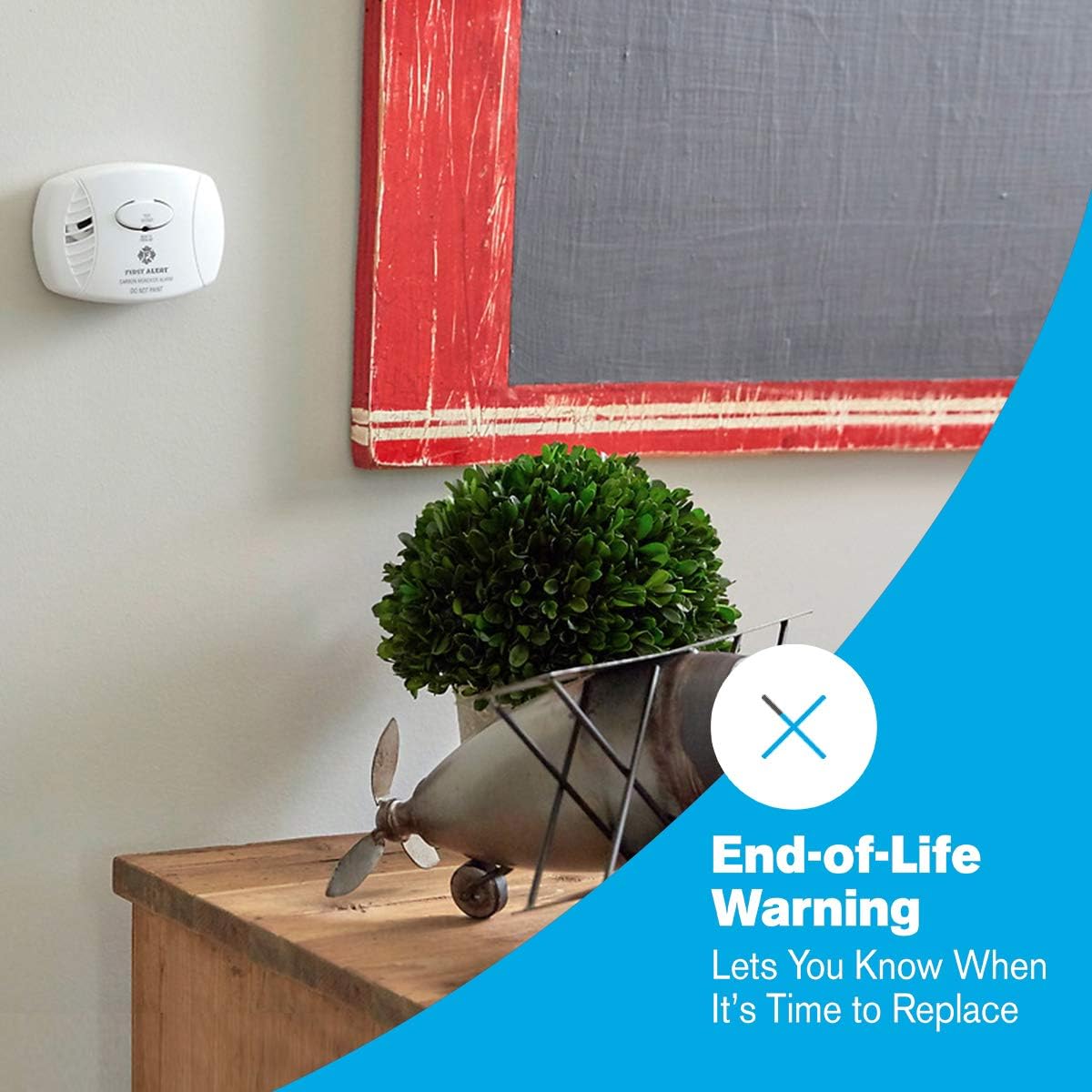 Carbon Monoxide Detector, Battery Operated, 6-Pack, White W29072