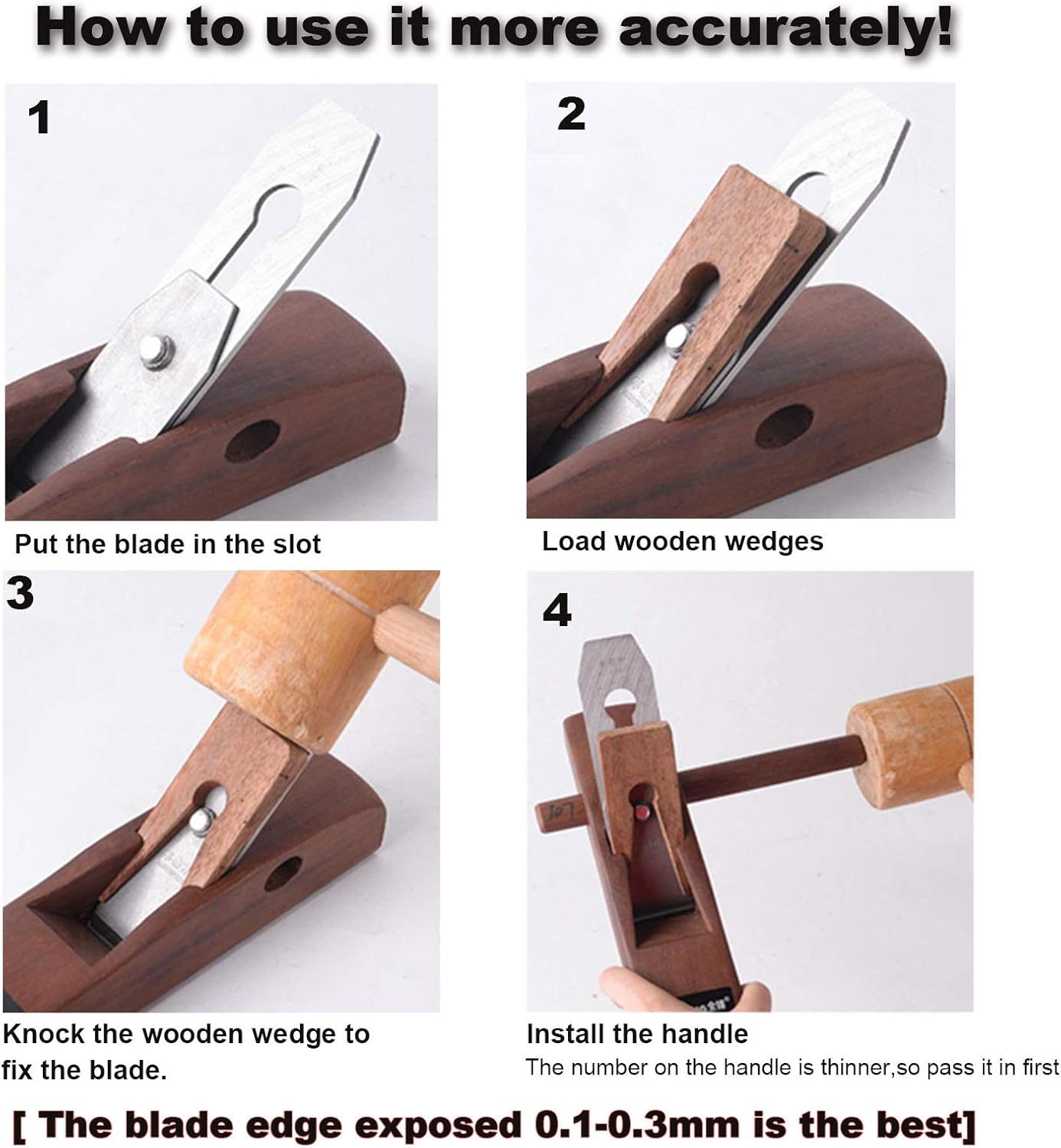 Woodworking Plane Hand Planer Wood Planer Pack of 2 C8058