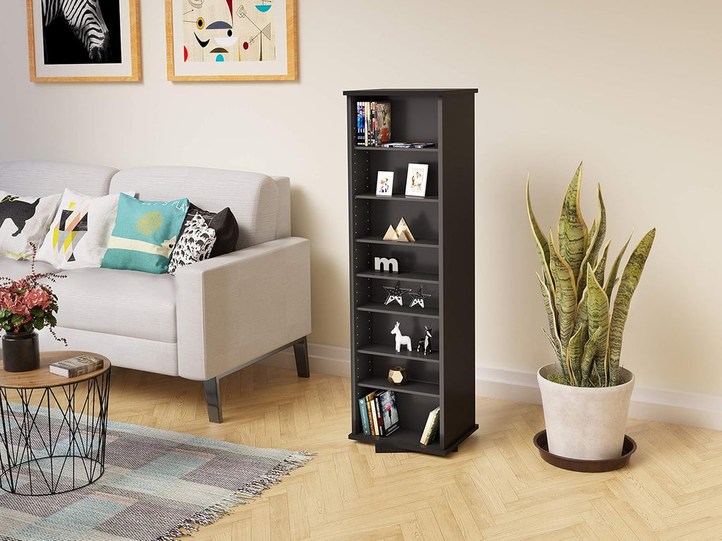 Black Spinning Tower Storage Cabinet P98201