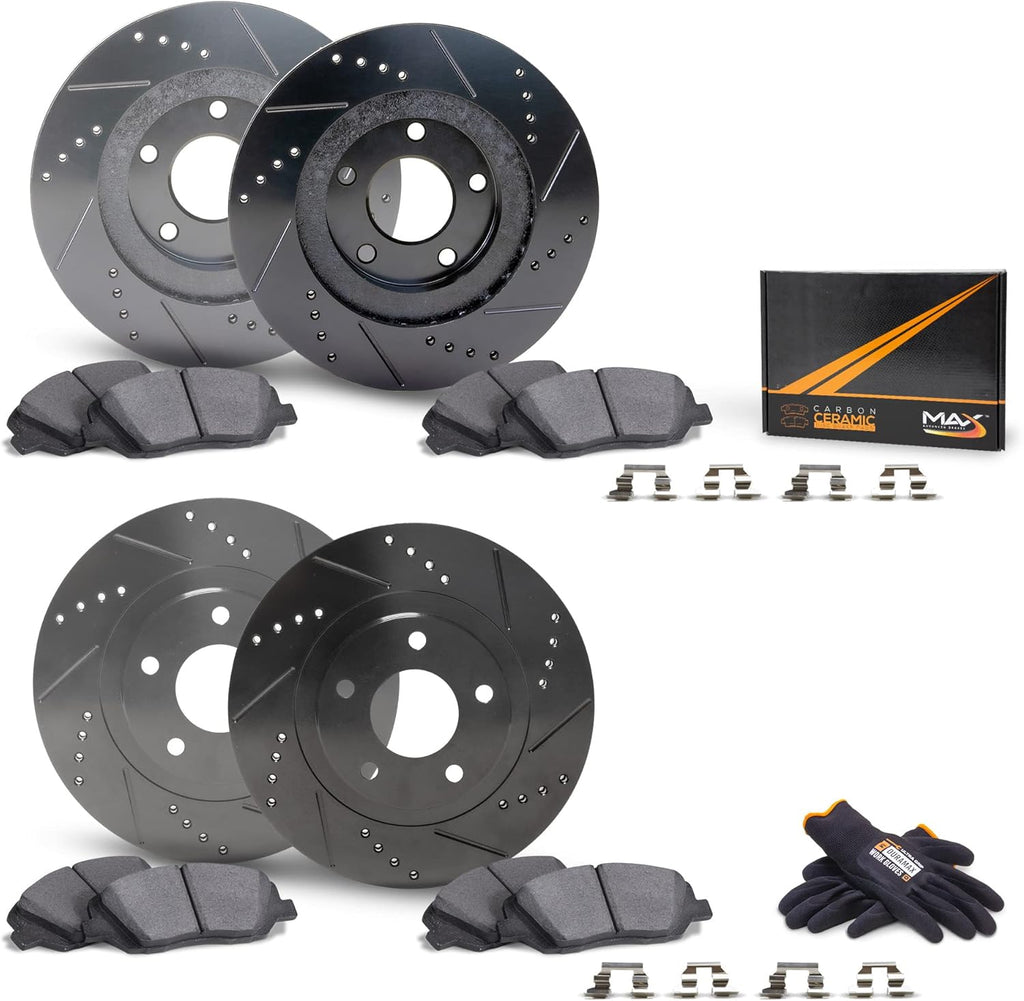 Max Brakes Elite XDS Rotors with Carbon Ceramic Pads K74992