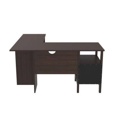Gray L-Desk with Storage M1030
