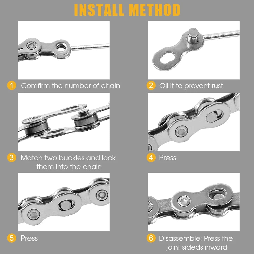 9 Speed Bike Chain 116 Links Steel B20138