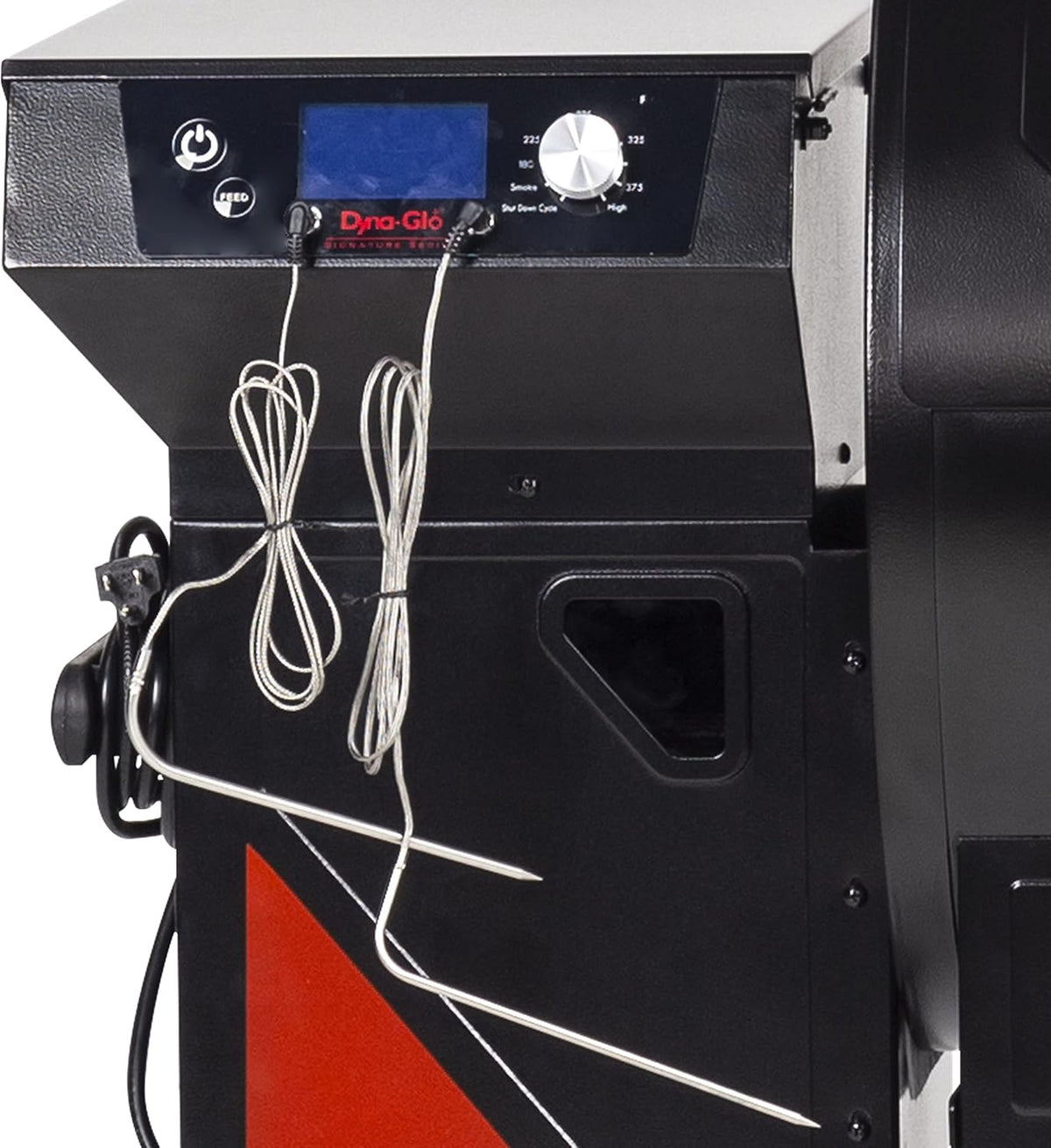 Black/red Wood Grill Pellet Grill & Smoker with Cabinet V44190
