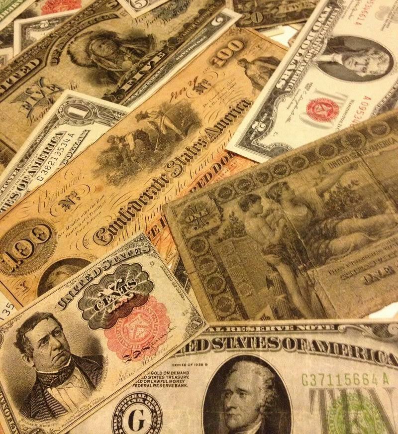 Old Currency Gold Silver Certificate Large Small B375