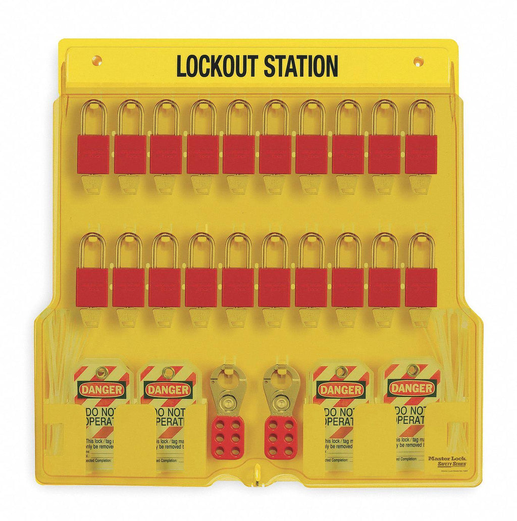 Lockout Station with 20 Padlocks W286