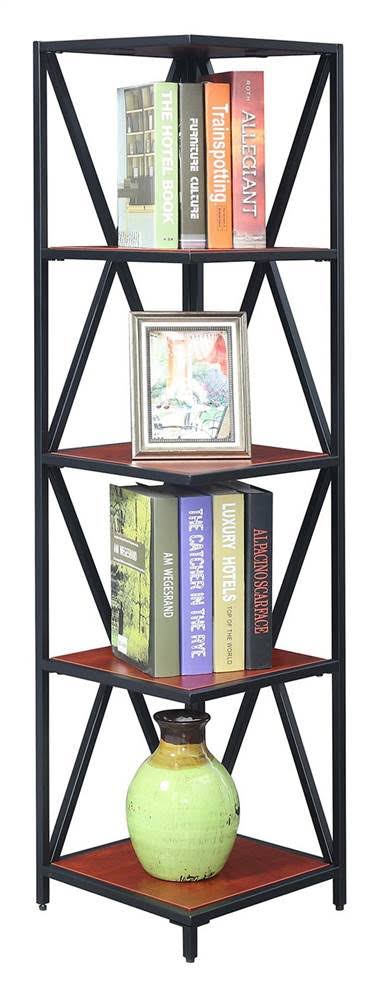 Metal 5 Tier Corner Bookcase Y54988