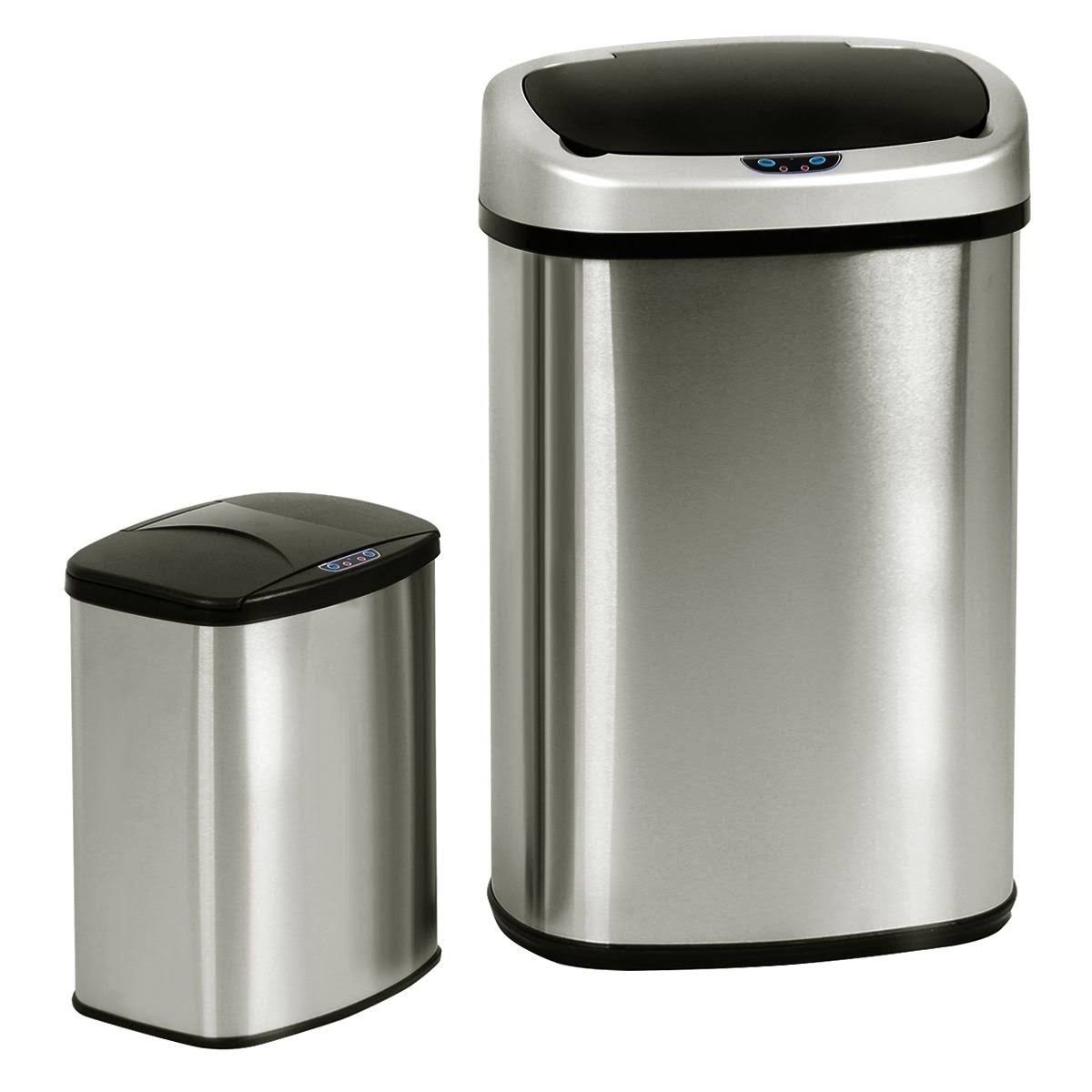 Set of 2 Motion Sensor Trash Cans A56984
