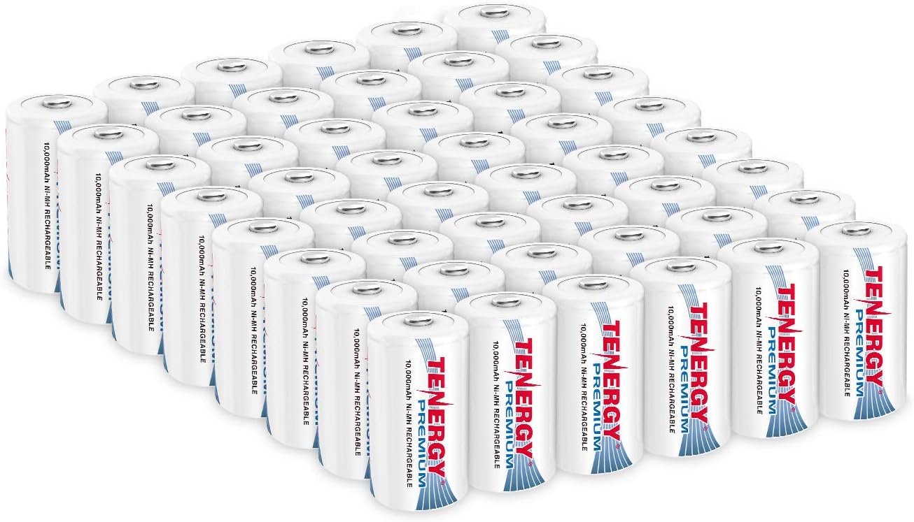 48 Pack D Size 10,000mAh NiMH Rechargeable Battery D3388