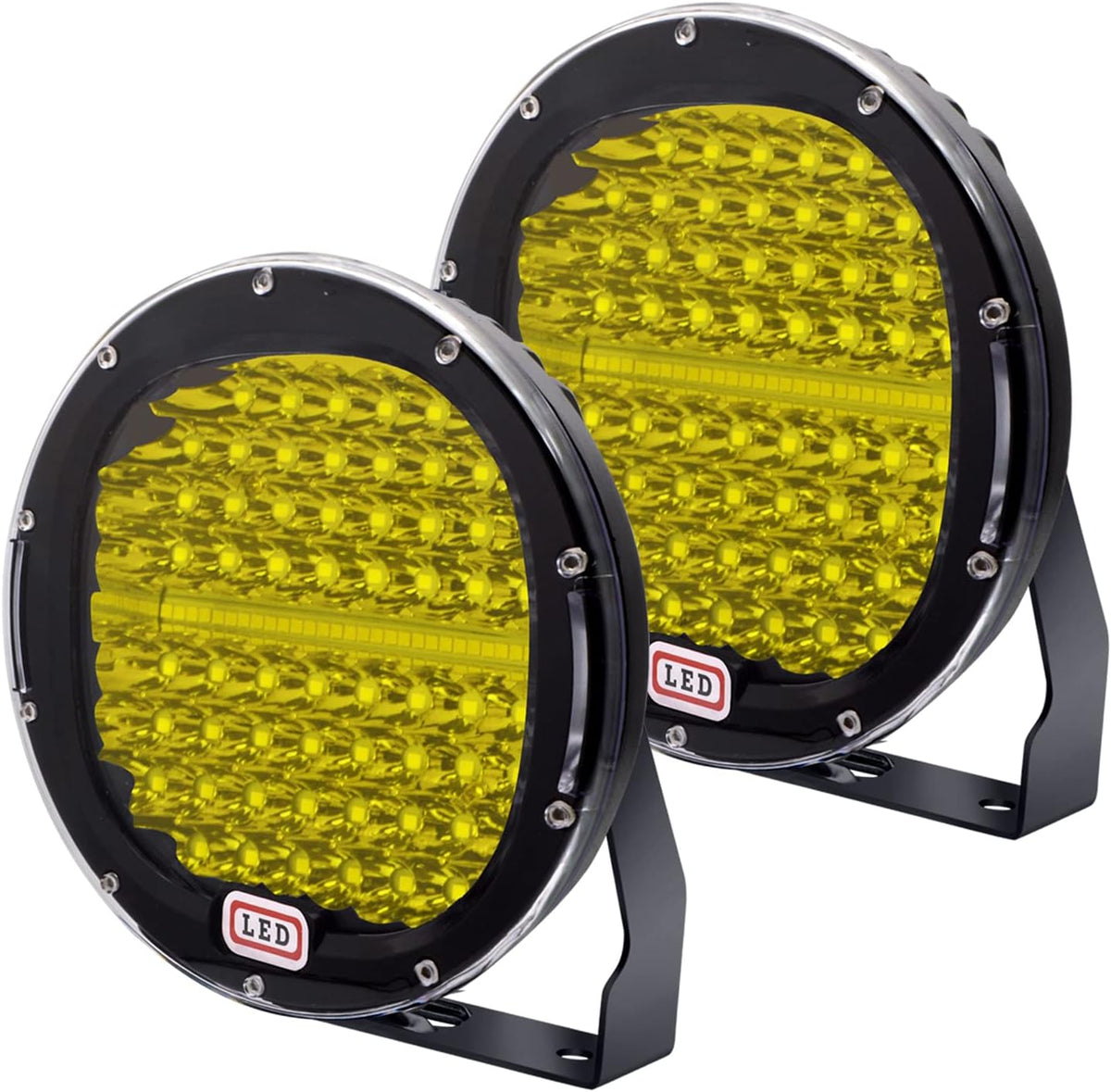 Amber 7 inch Round 2Pcs 300W LED Work Light Off Road Lights B18840