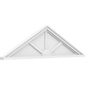 68x22W x 18x22H x 2x22P Peaked Cap 3 Spoke PVC Pediment V89467