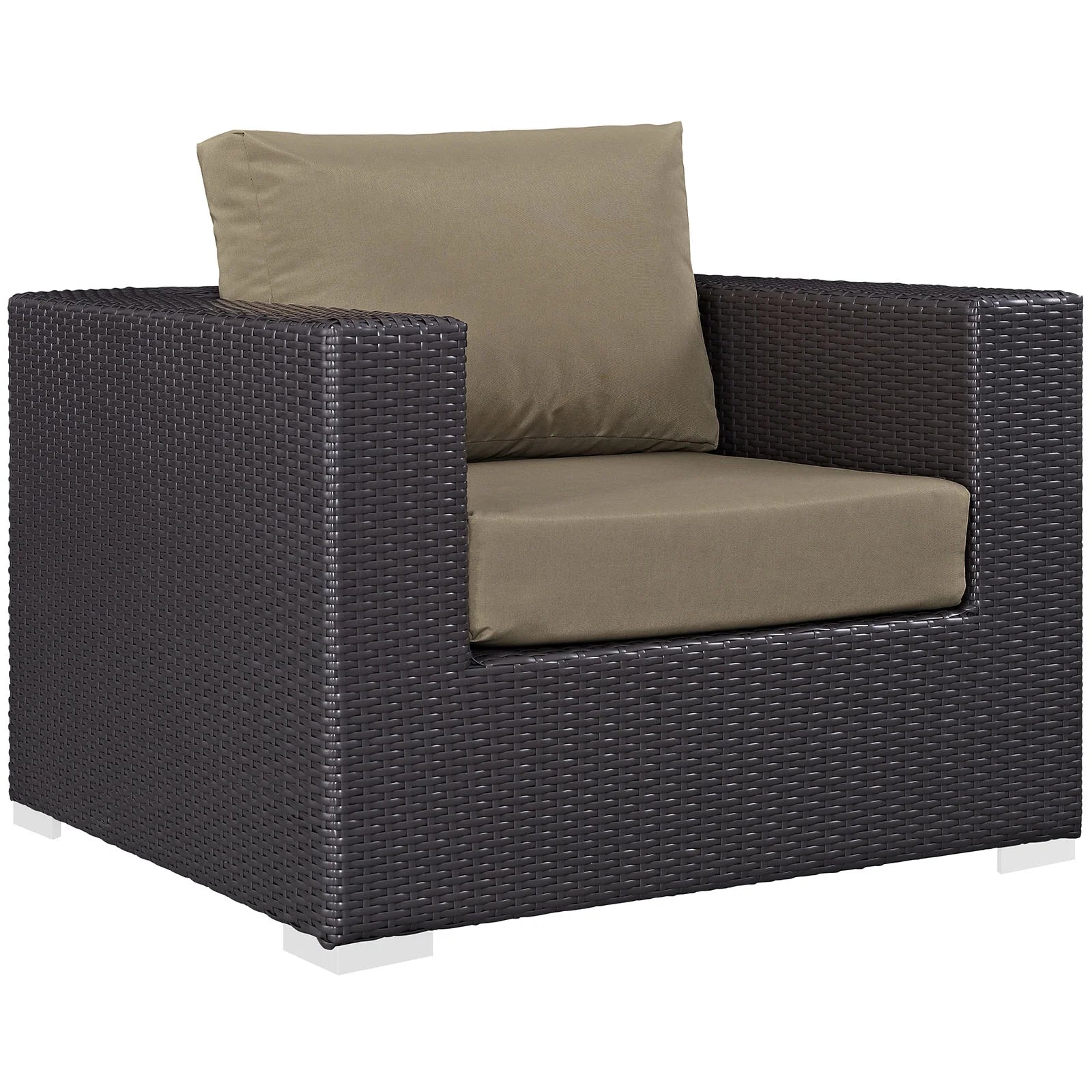 Brown Rattan 10 PCS Sectional Sofa Set W36439