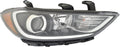 Passenger Side Black Housing Headlight Q72504